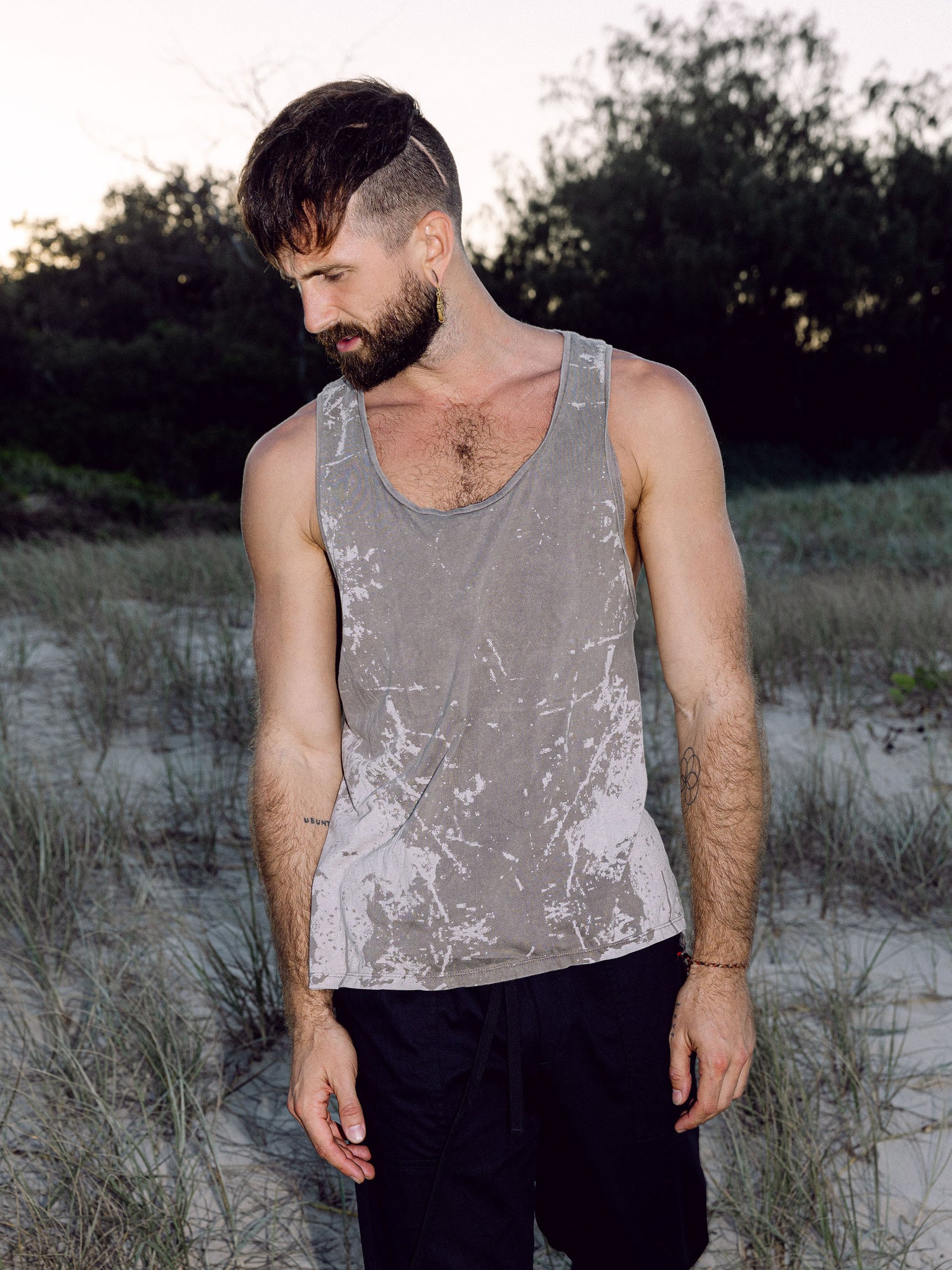 Textural Tank - Grey